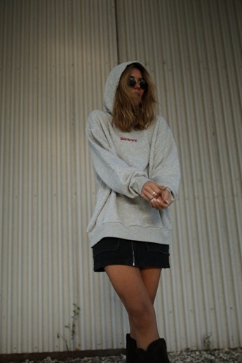 Howdy hoodie, Light Grey Melange